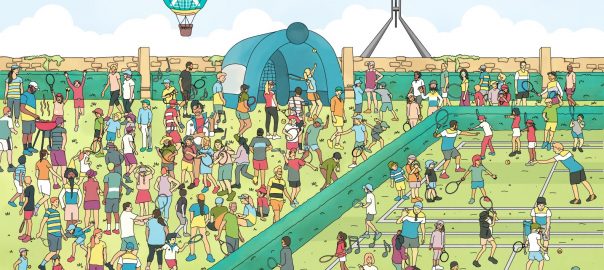 Cartoon Tennis Canberra -